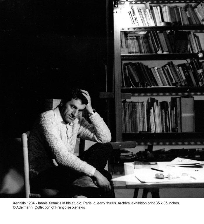Xenakis 1234 - Iannis Xenakis in his studio ©