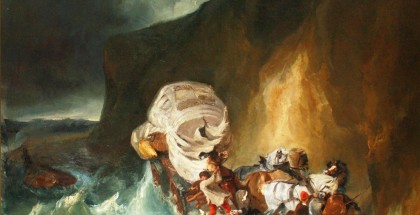 Eugène Isabey and Eugène Delacroix: 'La Caravane surprise par la tempête' uit ongever 1825.