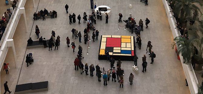 Mondriaantaart in Den Haag. Foto Monique van Beek