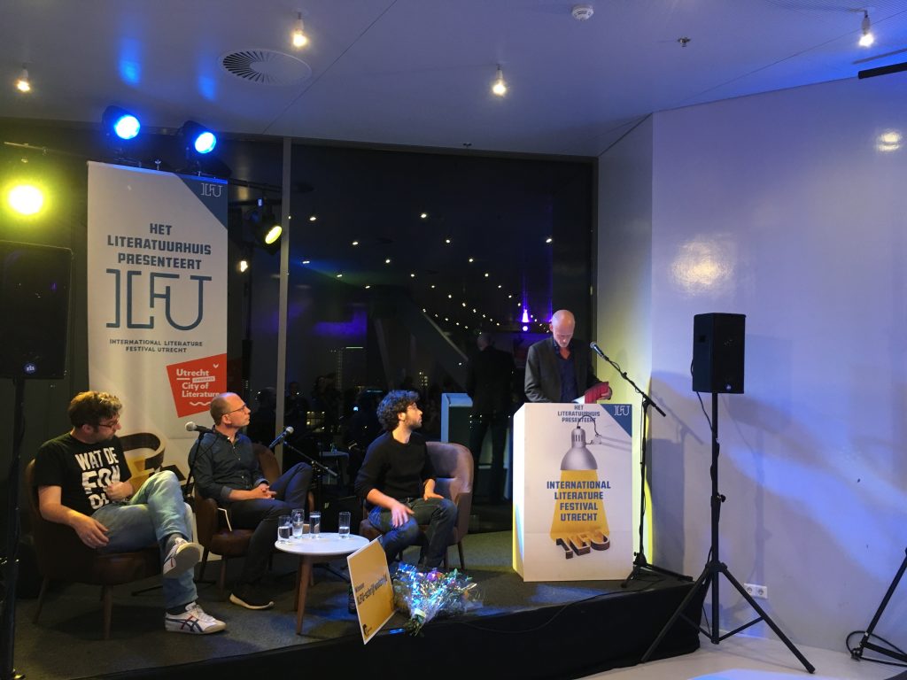 Jelte Nieuwenhuis, Jasper Henderson, Frank Heinen en winnaar Gert-Jan van den Bemd