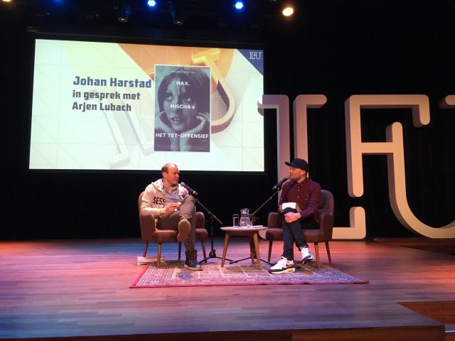 IMG_2534 Johan Harstad (l) en Arjen Lubach